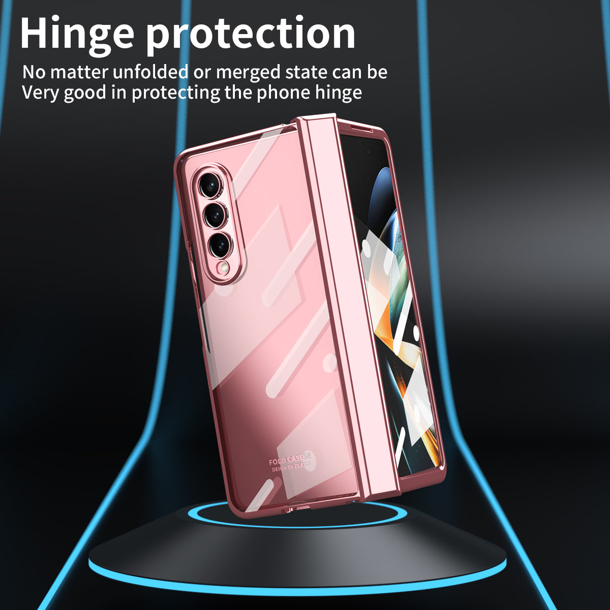 Til Samsung Galaxy Z Fold4 5G galvanisering højgennemsigtigt Foldetelefoncover med hærdet glasfilm Til Samsung Galaxy Z Fold4 5G galvanisering højgennemsigtigt Foldetelefoncover med hærdet glasfilm